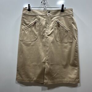 VTG NEW Ralph Lauren Brown Khaki Equestrian Riding Skirt Size 12 Preppy Academia